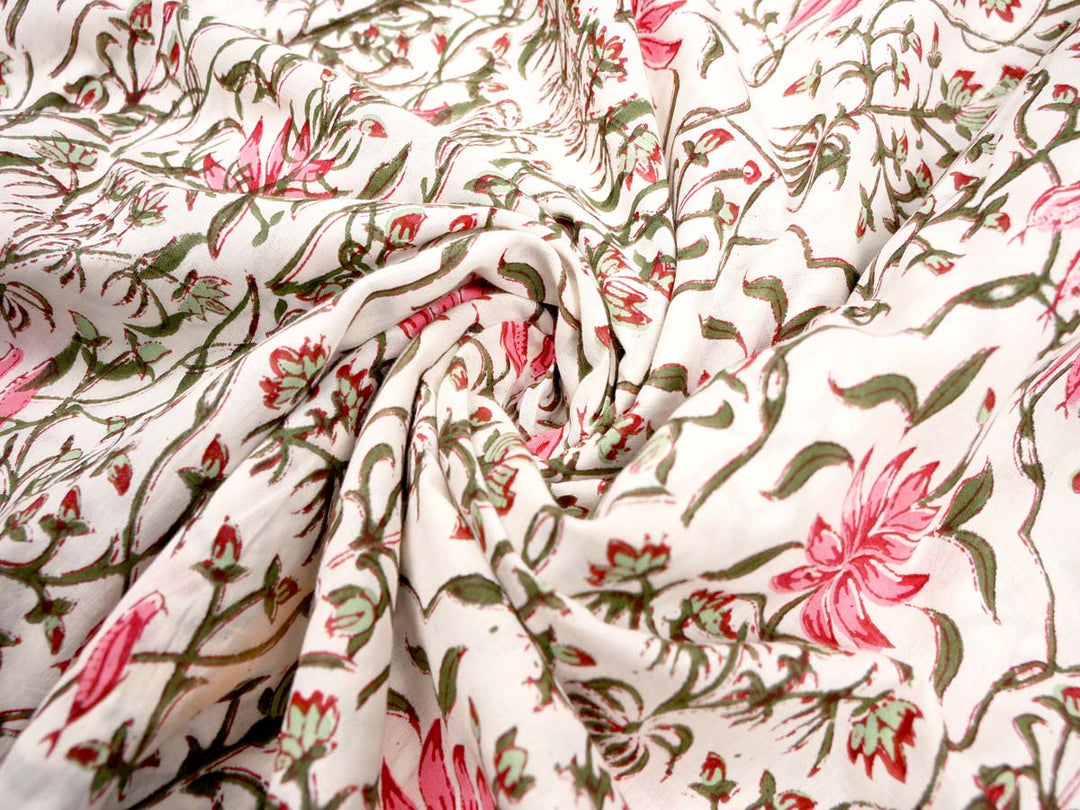 floral pink fabric for dresses