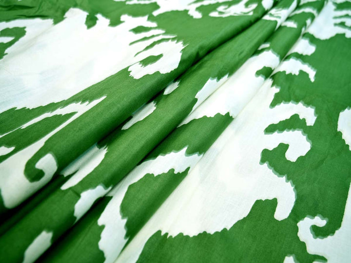 green ikat tablecloth fabric