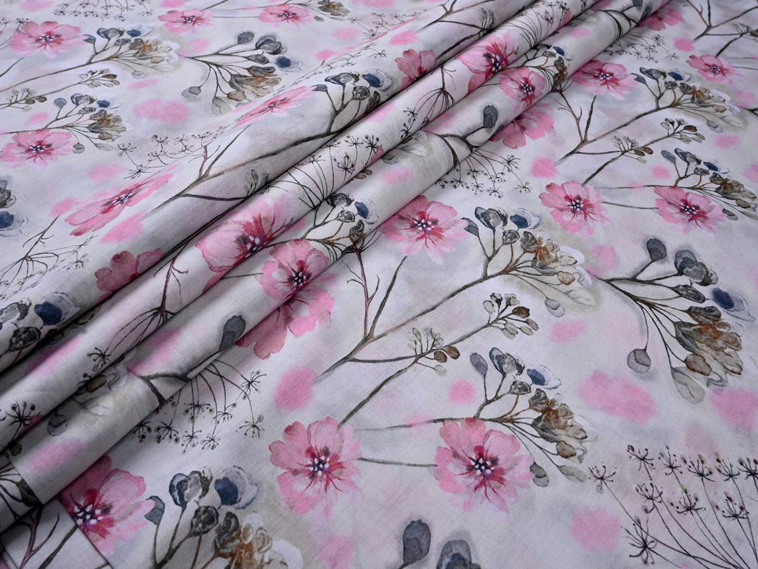 Boho Vibes Floral Print Cotton Material