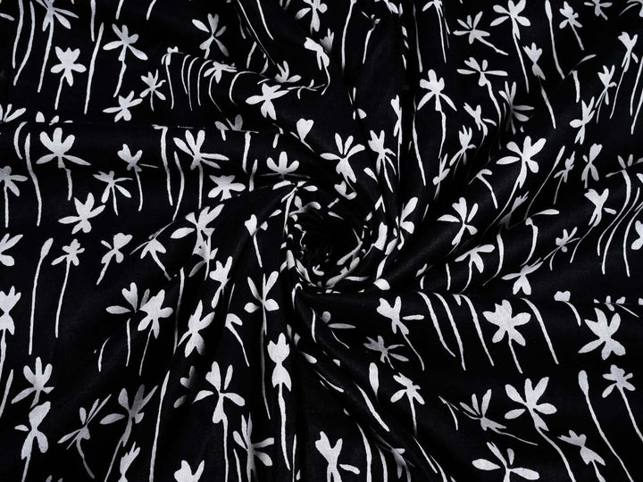 black cotton dress fabric