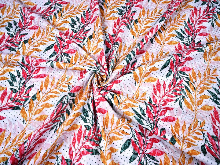 leaf print fabric by the yard