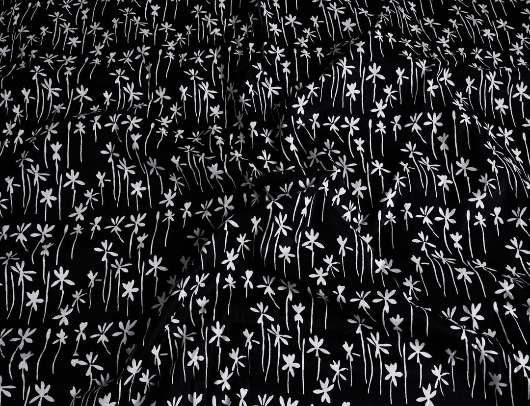 black cotton fabric for sewing