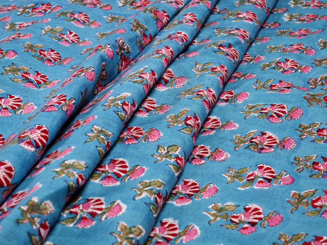 Vibrant floral print fabric