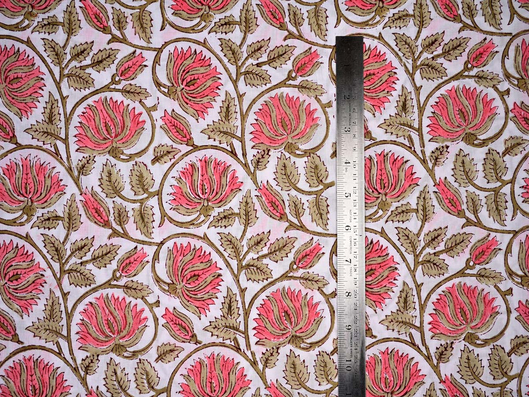 block printed cotton fabric