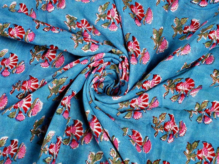 Intricate floral prints fabric