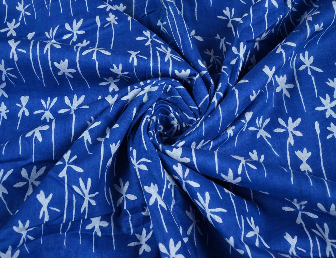 blue cotton fabric for clothing