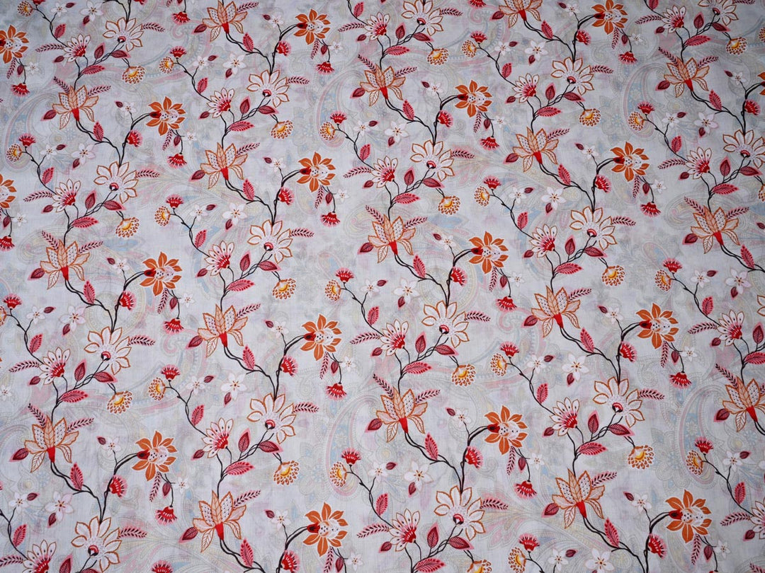 cotton botanical print fabrics