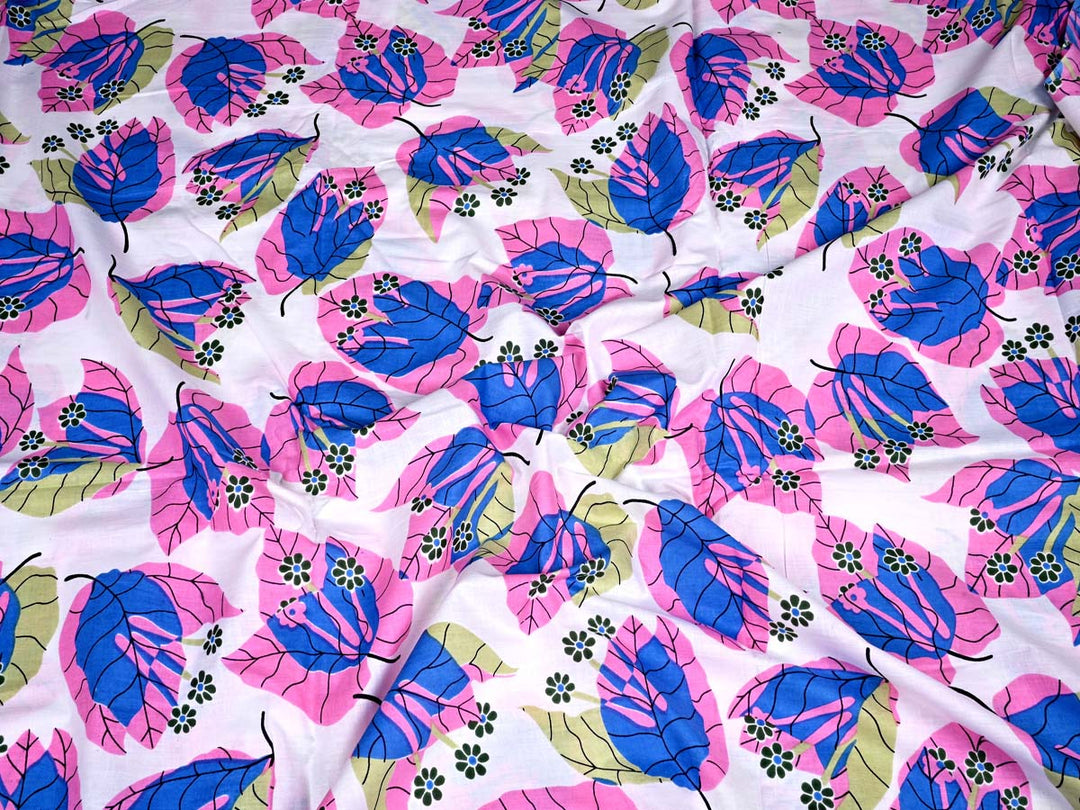 leaves print fabric