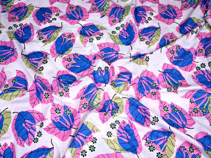 leaves print fabric