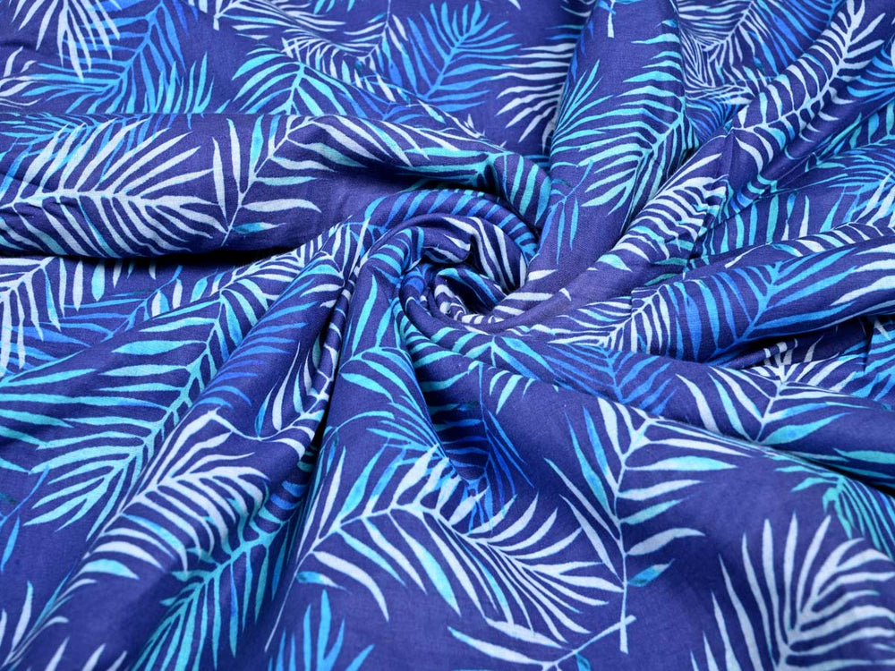 blue cotton fabric for summer clothing