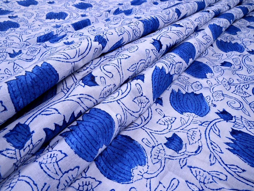 blue cotton fabric