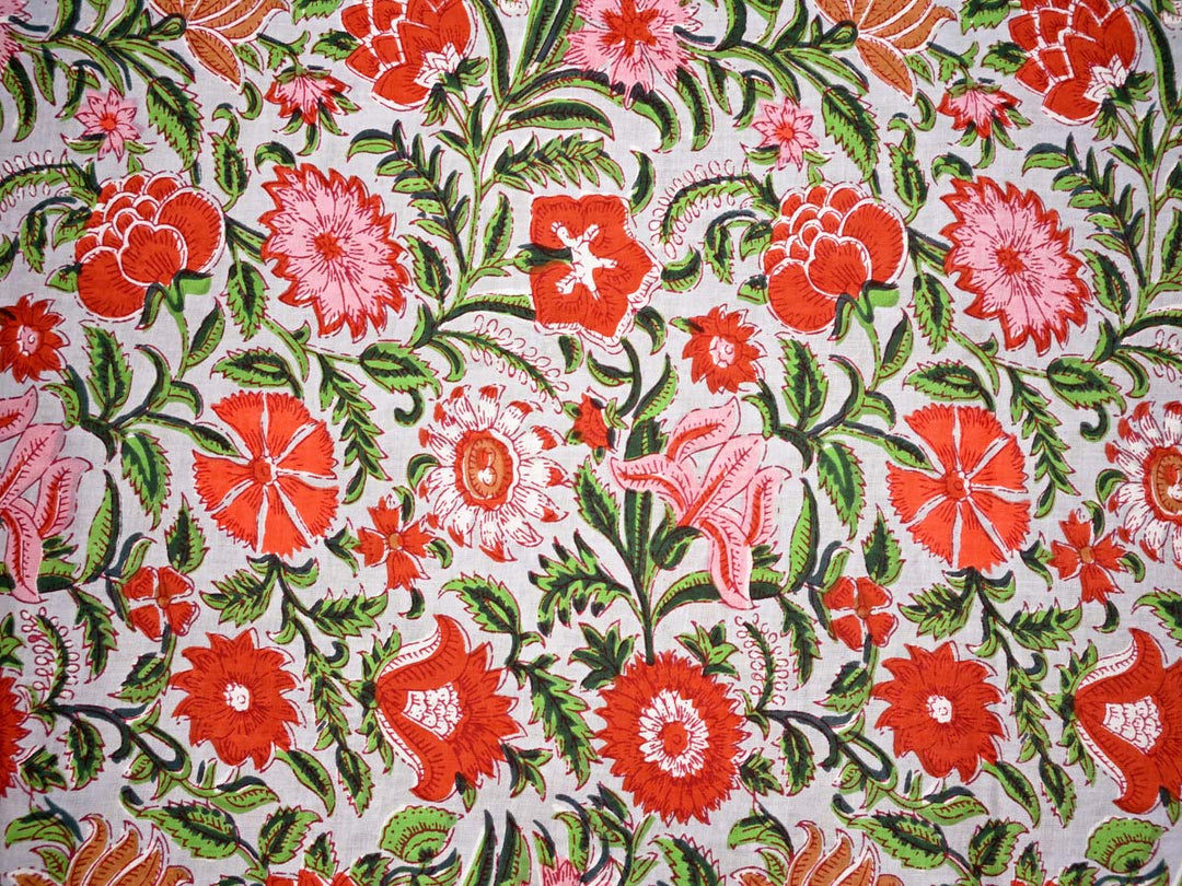 multi printed flowers on fabric