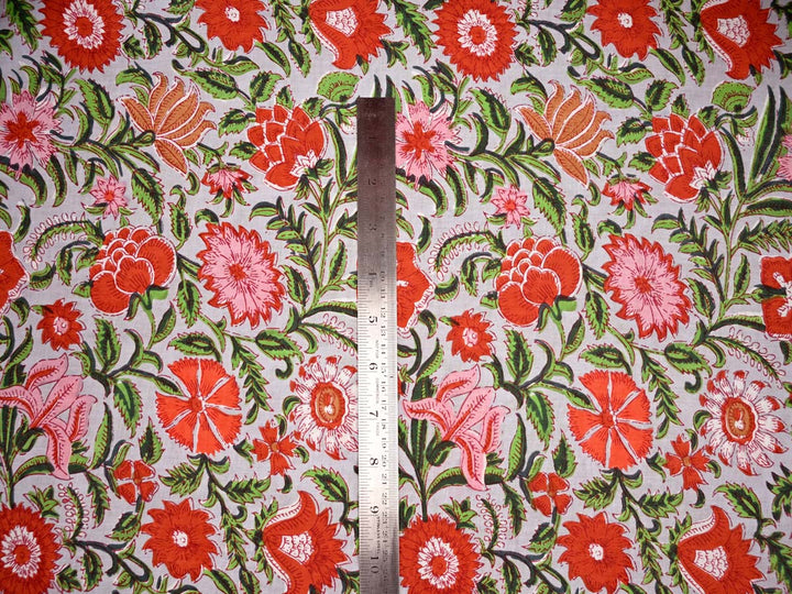 red pink floral fabric for clothing
