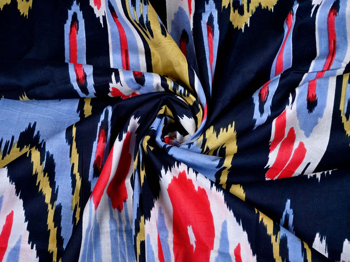 ikat pattern drapery fabric