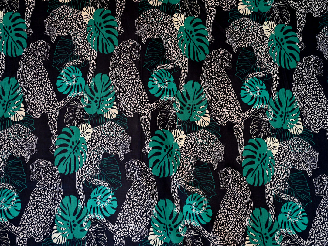 Leopard print fabric by the yard Indian cloth - Animal design Indian leopard print fabric