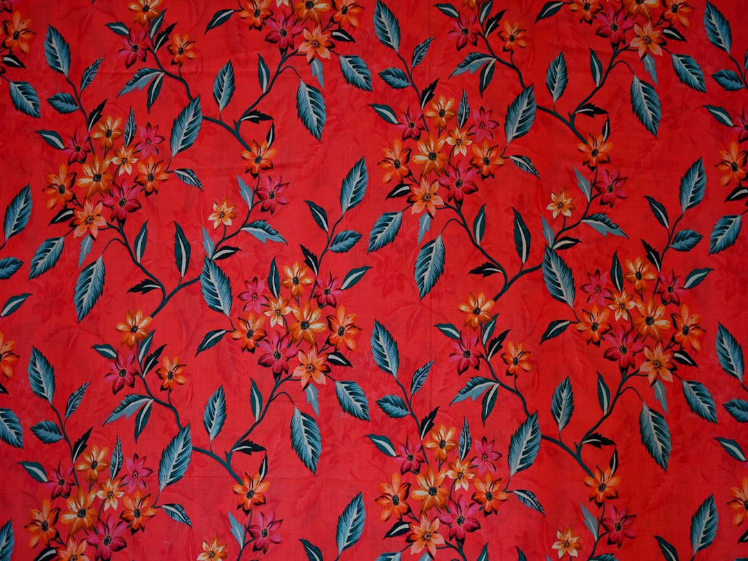 red cotton fabric by the  yard