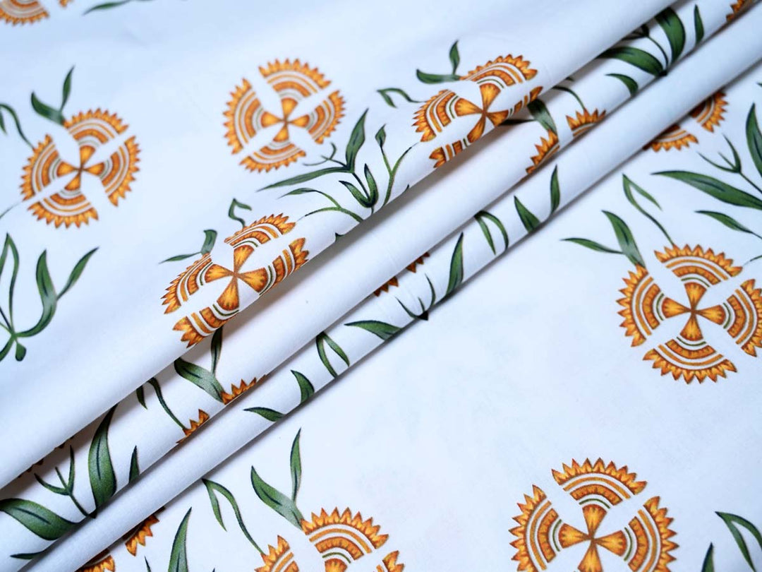 white cotton blend fabrics