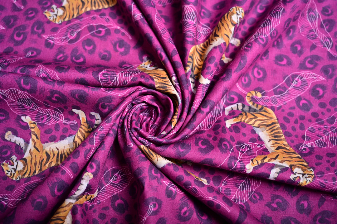 pink cotton printed fabric