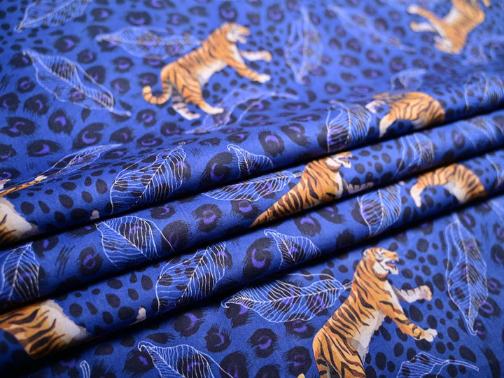 tiger print apparel fabric