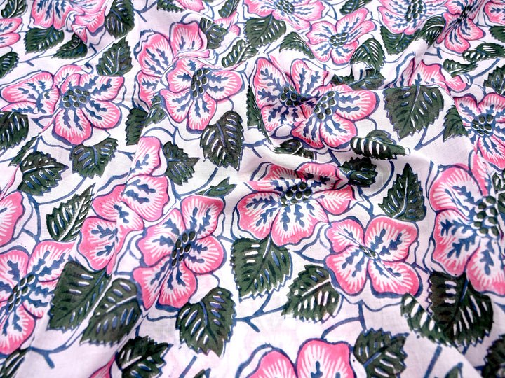 Indian cotton print fabric by the yard