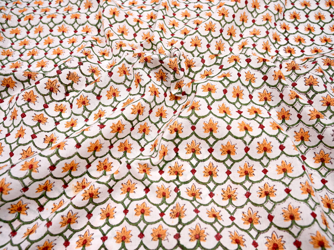 Jaipur floral cotton fabric by yards