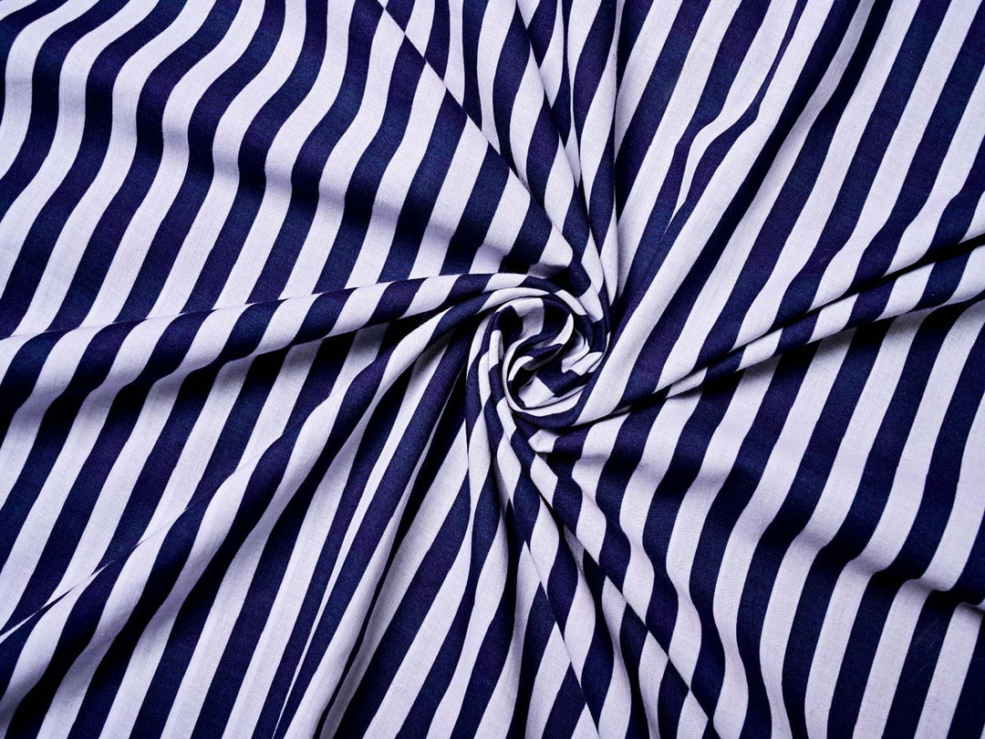 cotton striped printed fabric