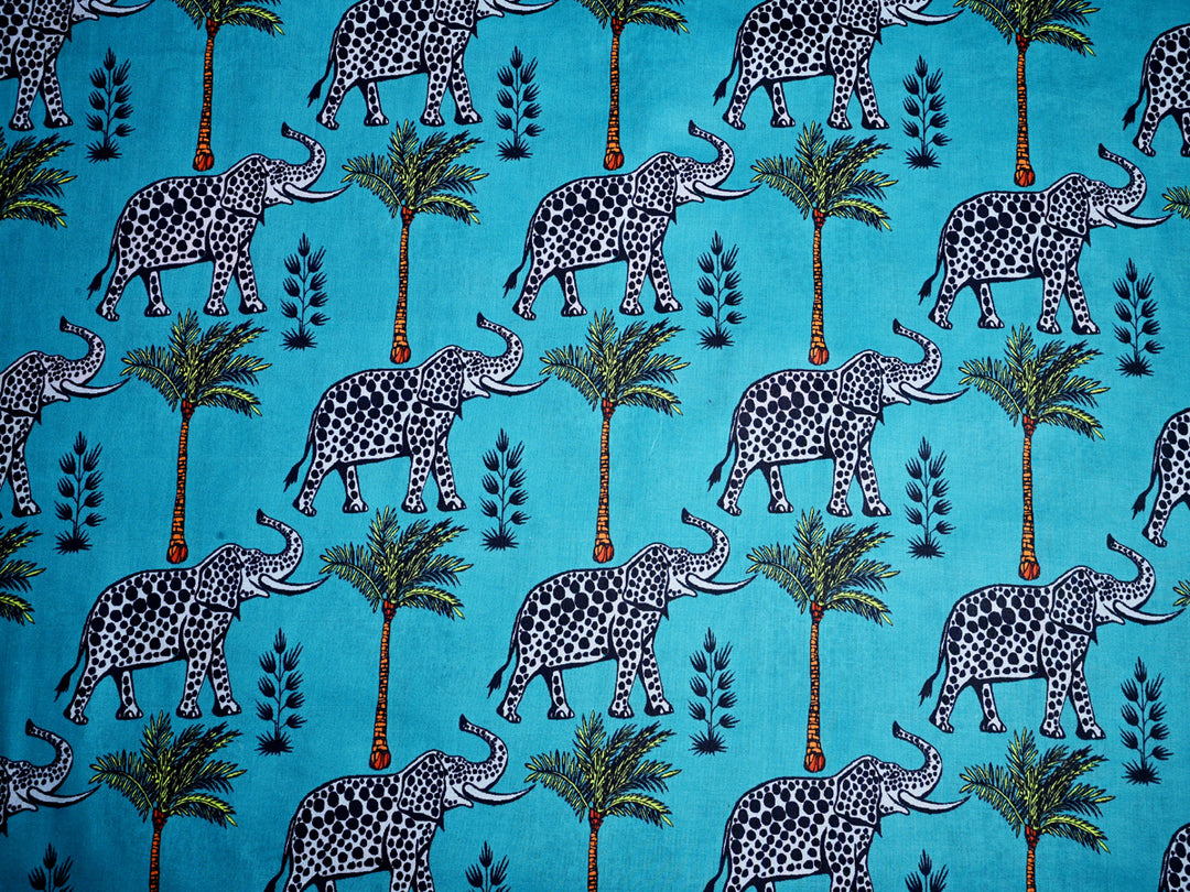 african safari elephant fabric