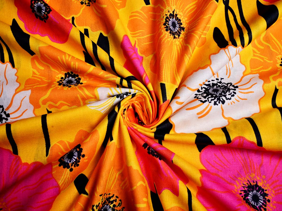 Wholesale Fabric ~ Custom Cotton Floral Print Textile