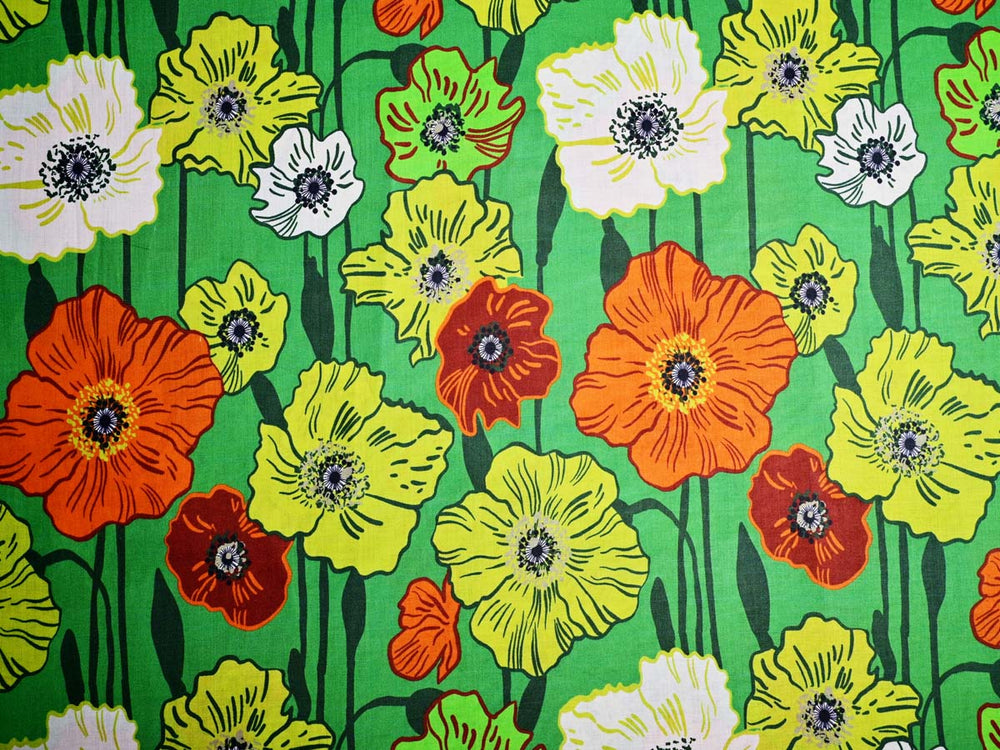 Hand Block Cotton Fabric by the Yard | Indian DIY Floral Textile