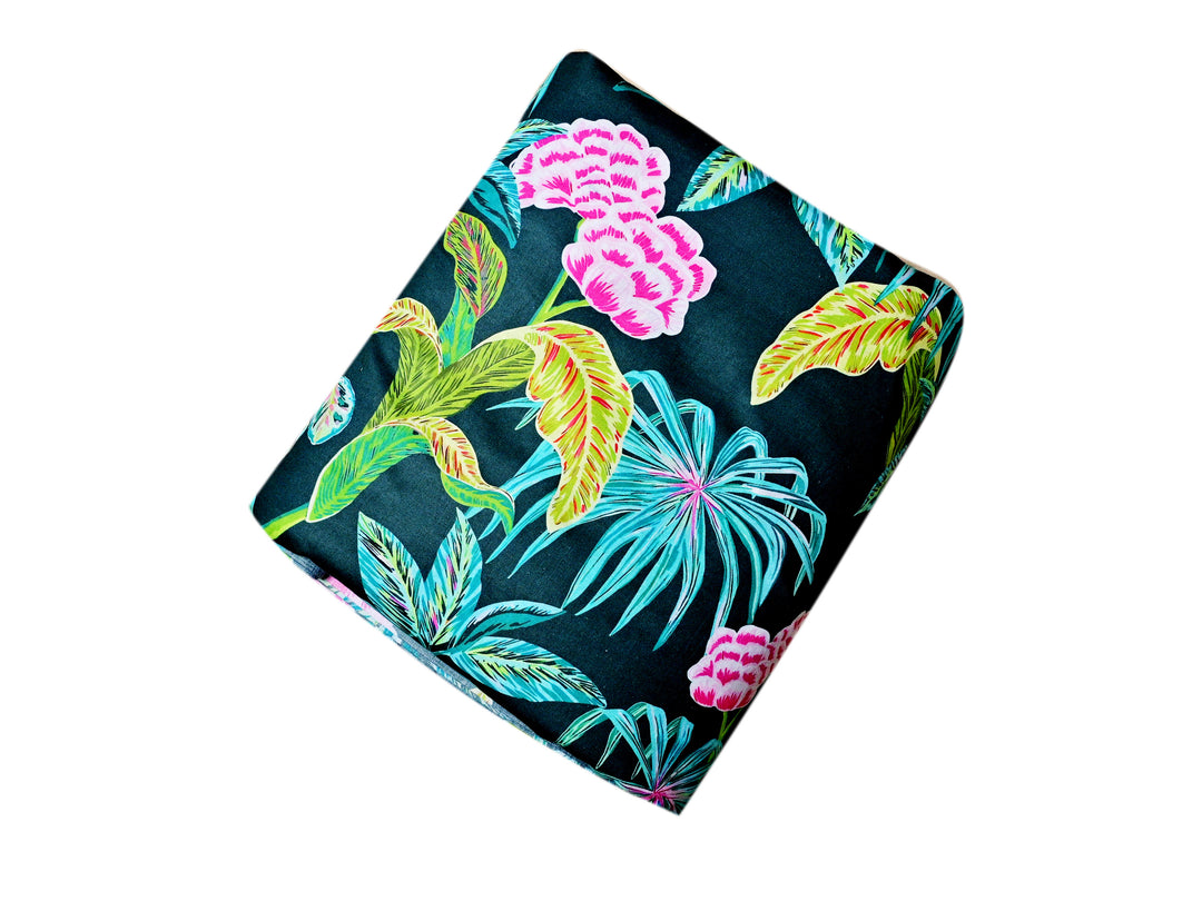 cotton tropical leaves fabric