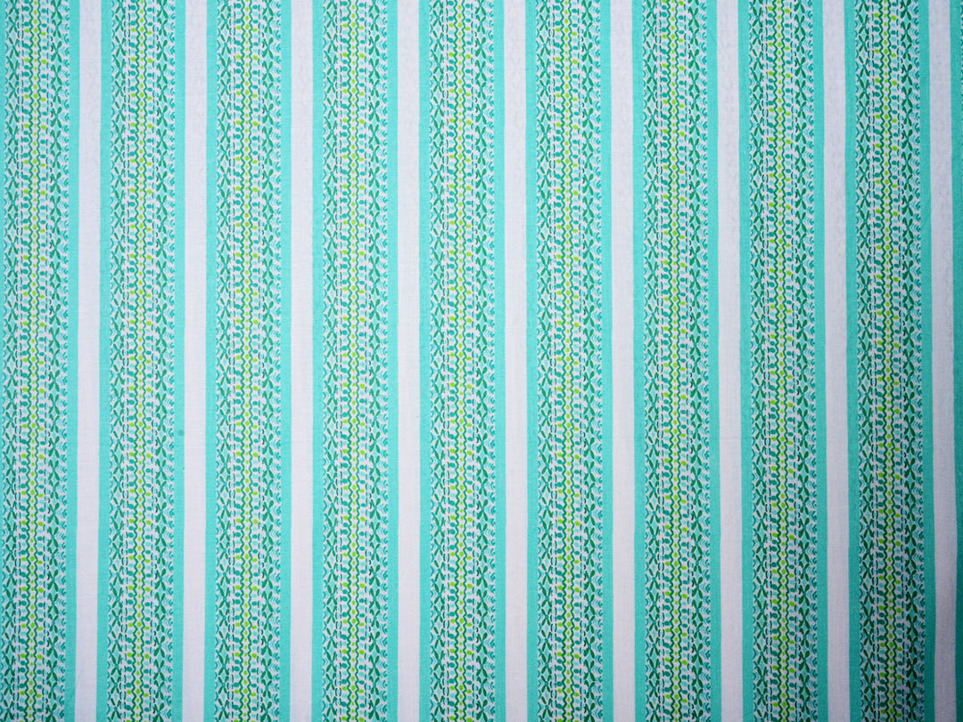 Artistic Border ~ Cotton Stripe Fabric By The Yard