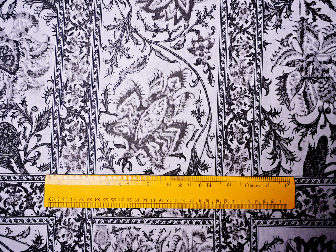 Indian Kalamkari Border Printed Fabric Cotton