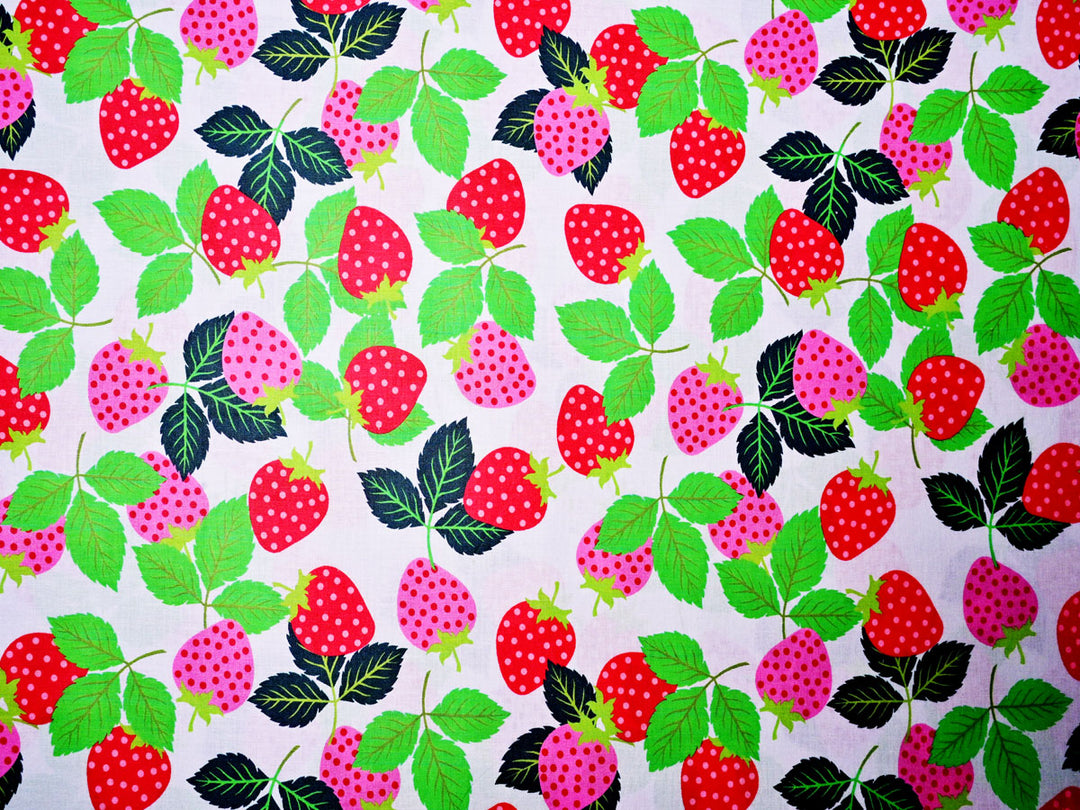 Pink Strawberry Fabric