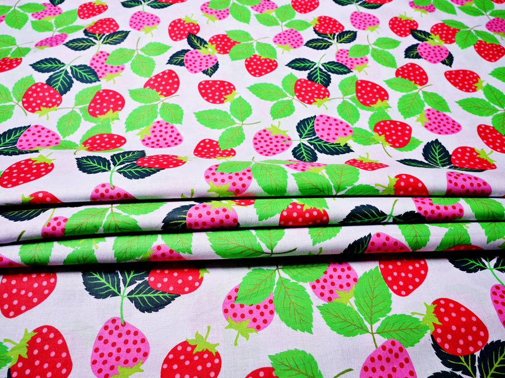 Strawberry Fabric by the Yard