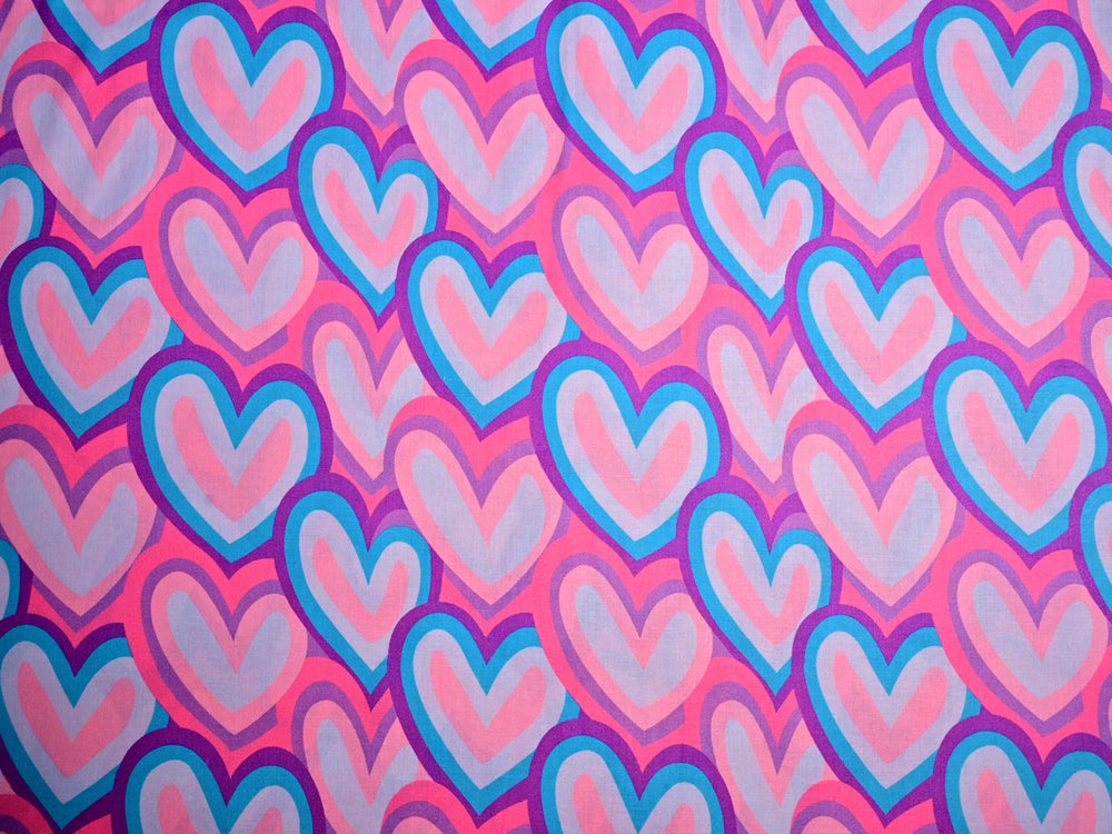 heart design printed cotton fabric by the yard - indian heart print cotton fabric