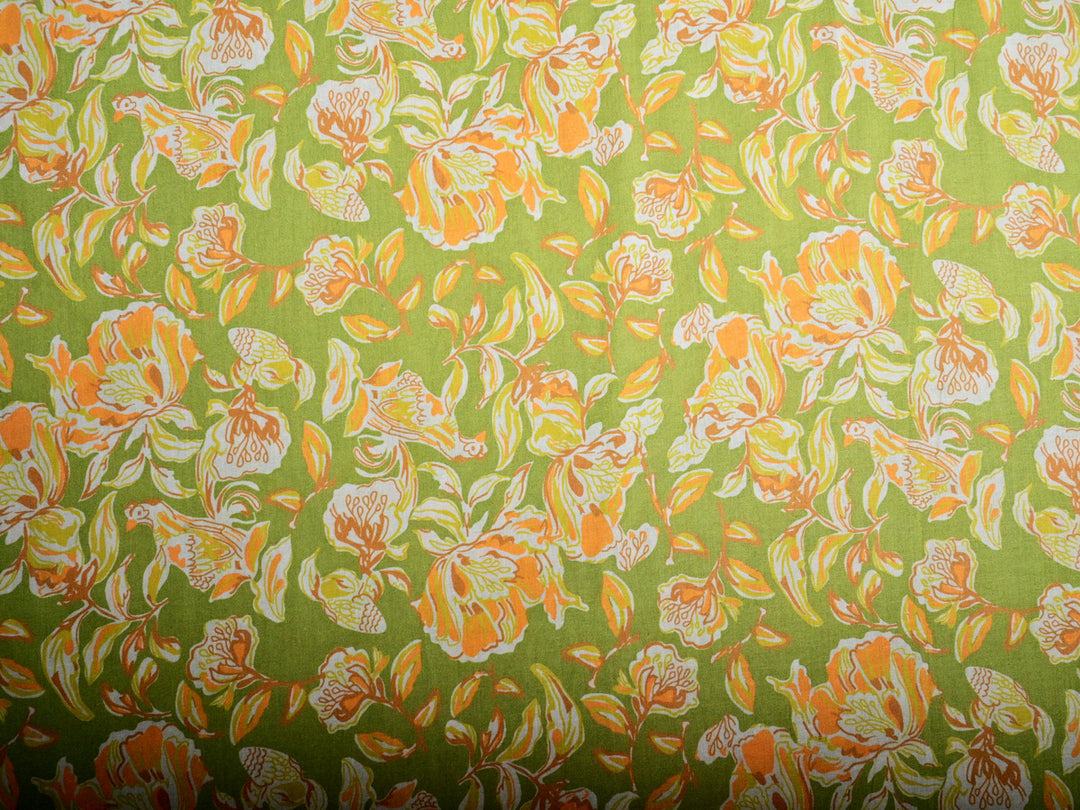 cotton green fabric for home decor