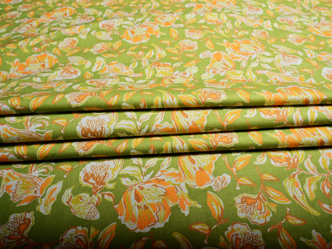 Vintage floral cotton fabric
