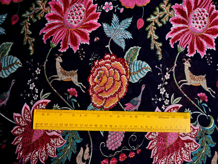 Bright floral sewing fabric
