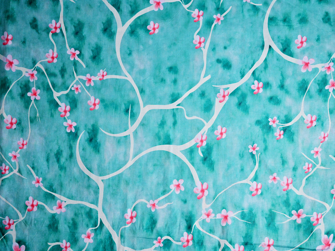 pink cherry blossom fabric
