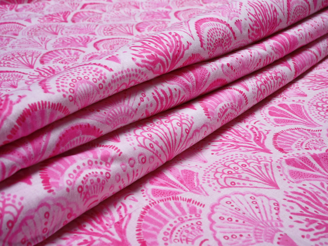 soft pink printed cotton fabric trends
