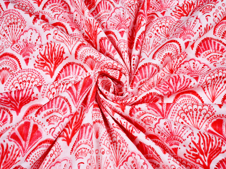 red cotton fabric for clothing