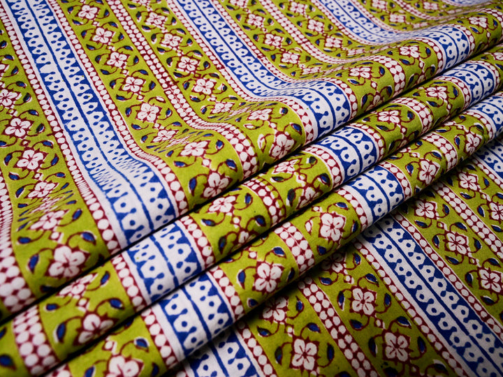 border printed cotton fabric