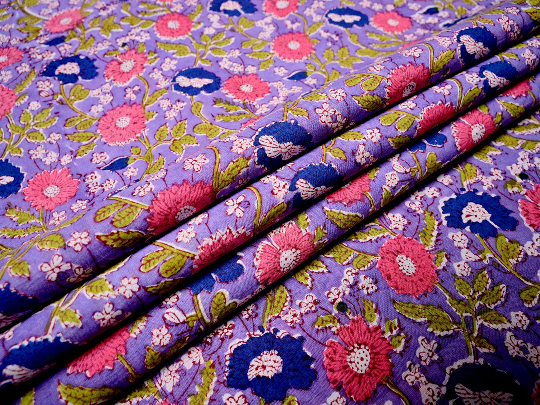 Indian Block Print Cotton ~ Sewing Fabric by the Yard