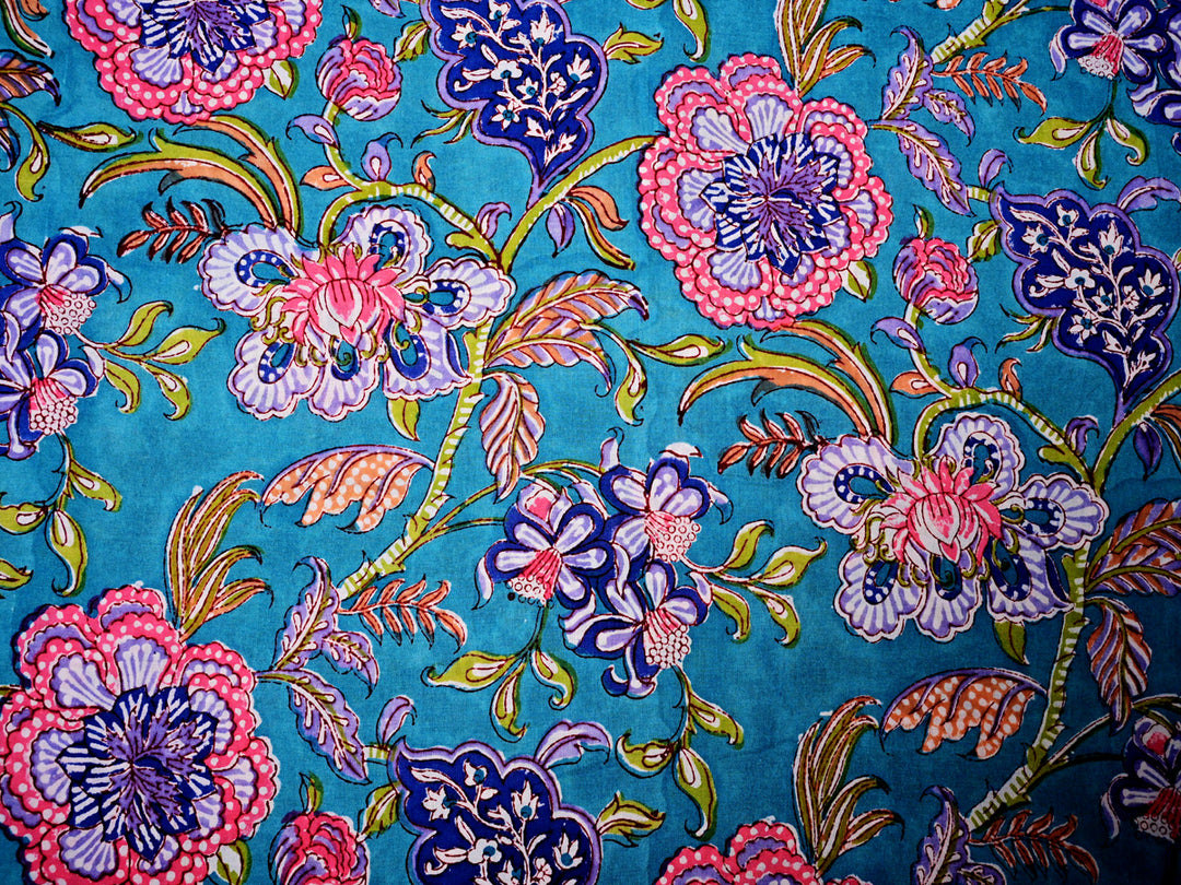 blue fabric cotton for dress