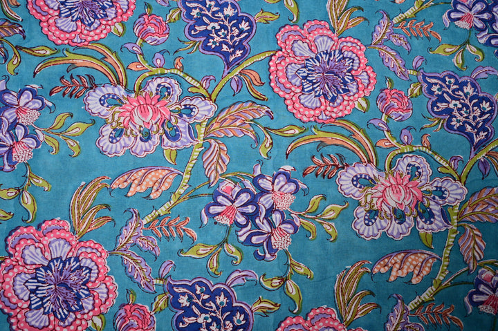 hand block printed cotton fabric by the yard