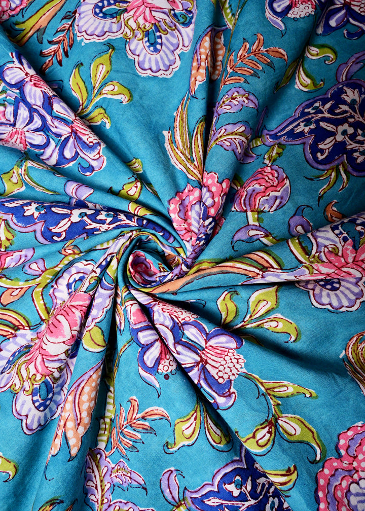 Vintage Floral Cotton Fabric
