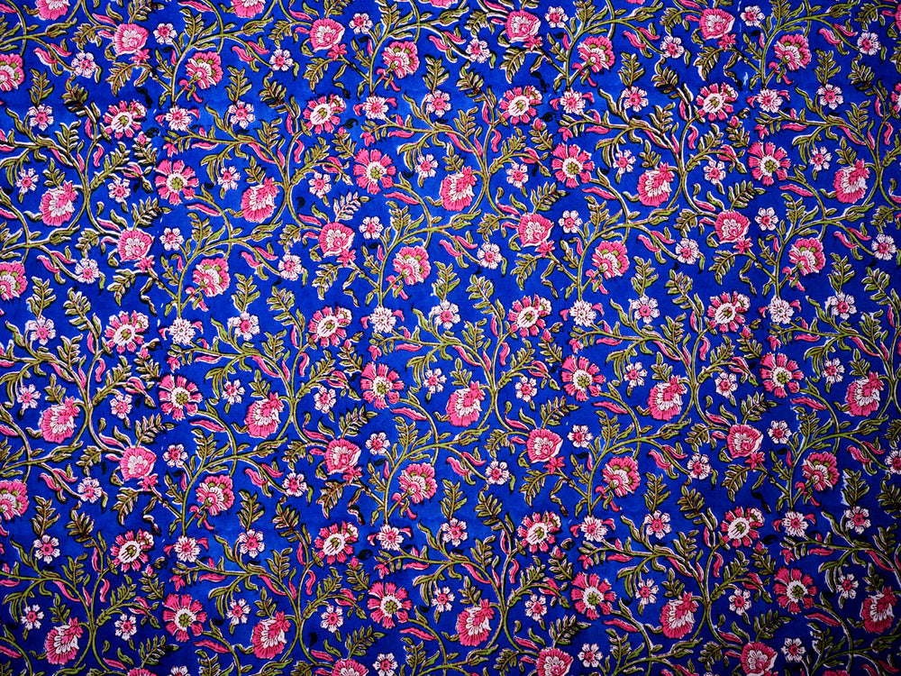 Indian block print cotton fabric by the yard - Block print cotton fabric for quilting projects