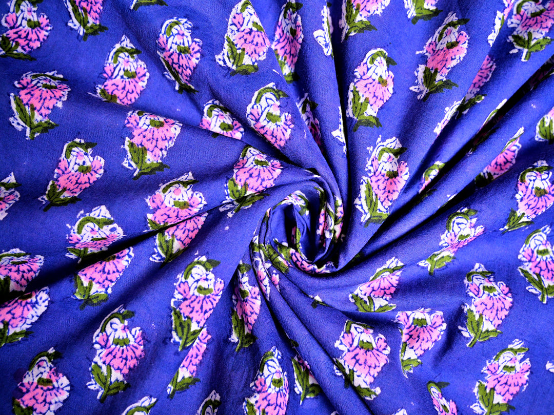 cotton blue fabric for sewing