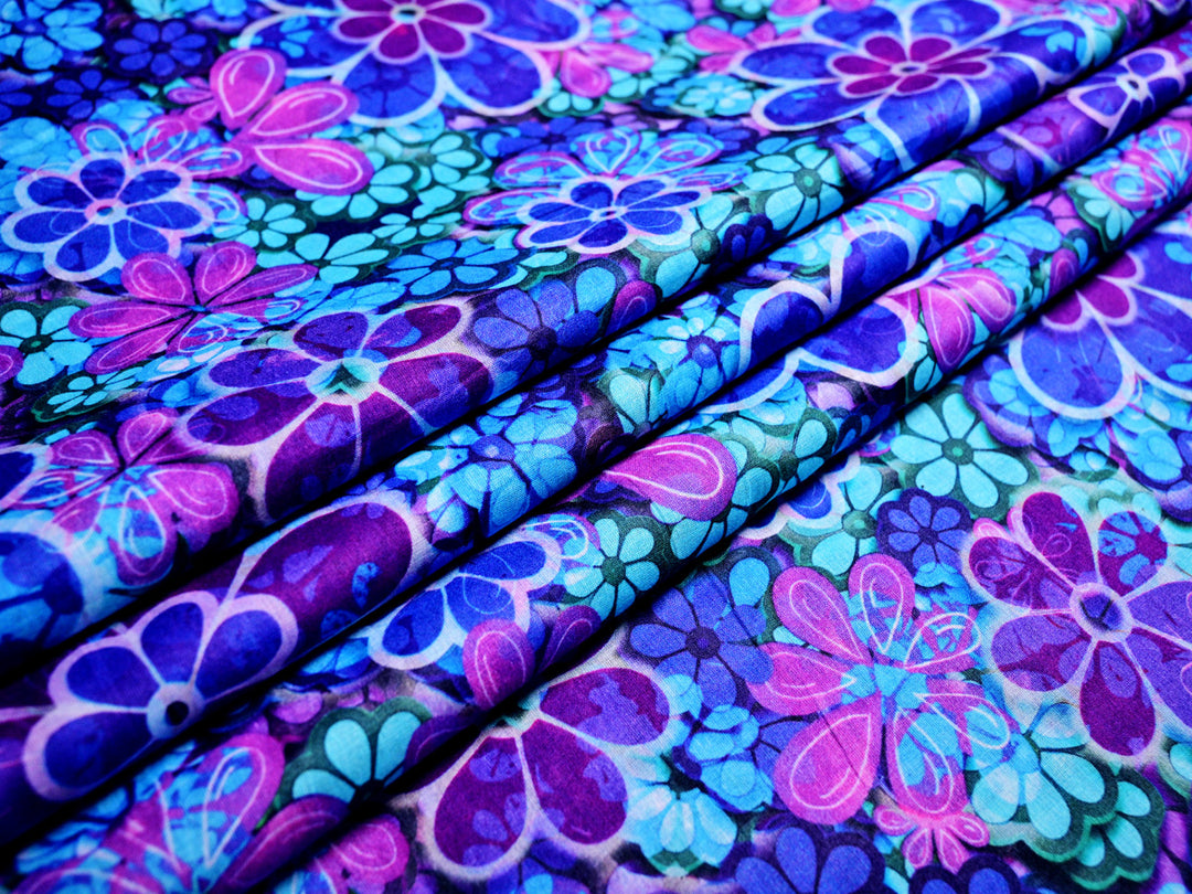 Artistic Floral Cotton Fabric