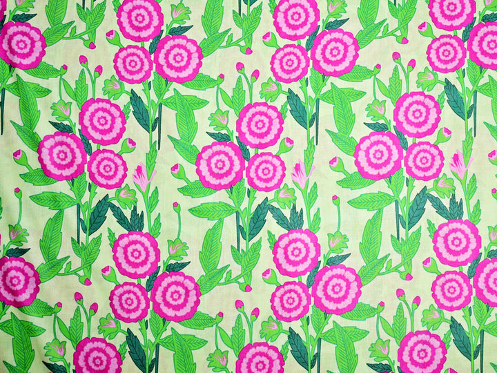 pink flowers fabric